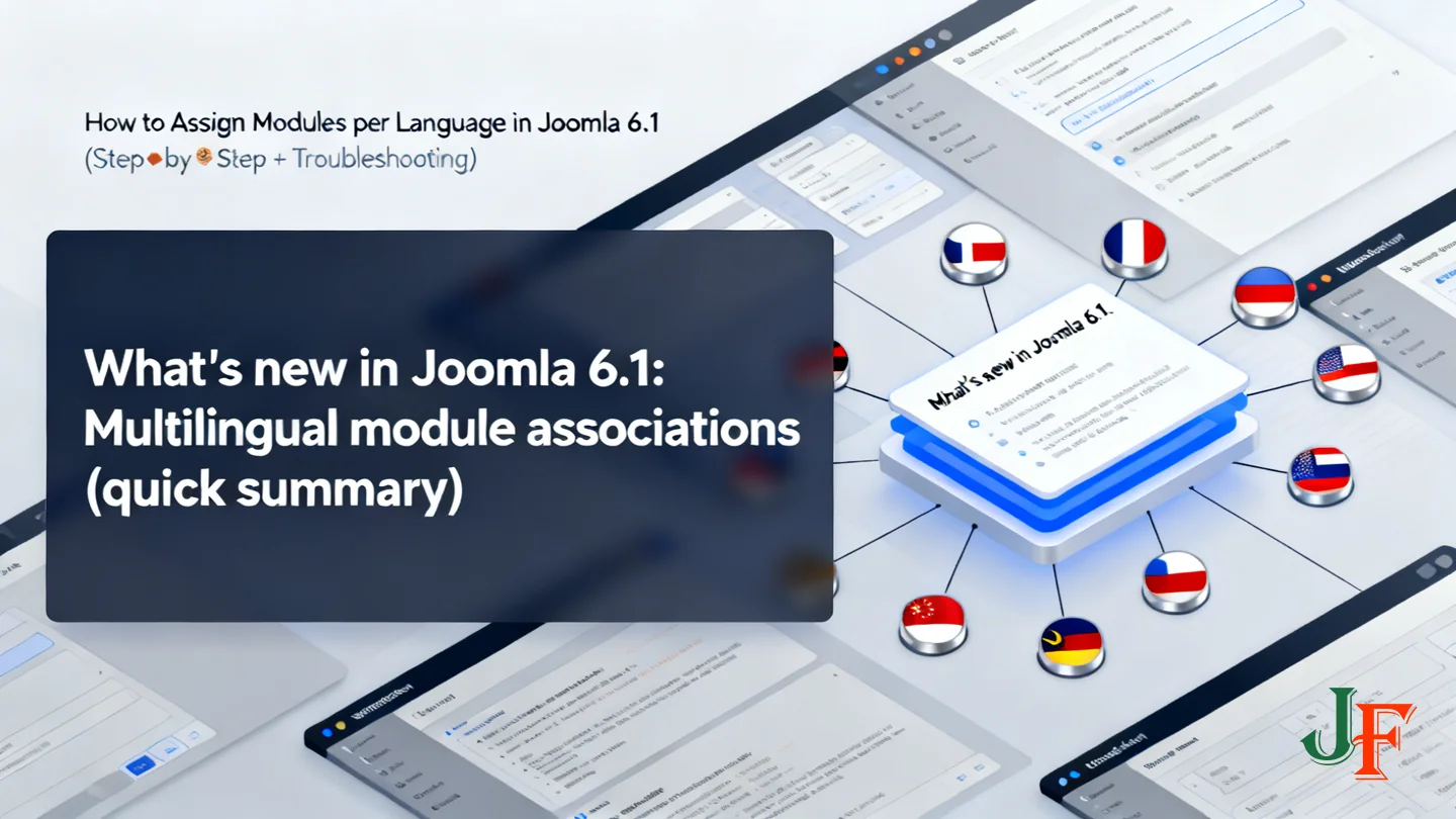 What S New In Joomla 6 1 Multilingual Module Associations Quick Summary - How To Assign Modules Per Language In Joomla 6 1 Step By Step Troubleshooting