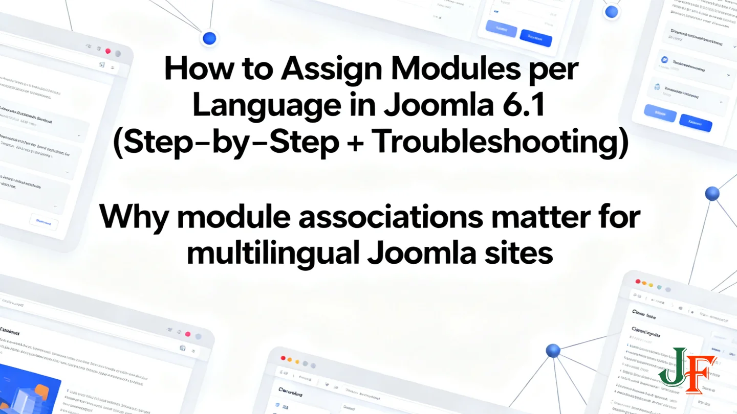 Why Module Associations Matter For Multilingual Joomla Sites - How To Assign Modules Per Language In Joomla 6 1 Step By Step Troubleshooting