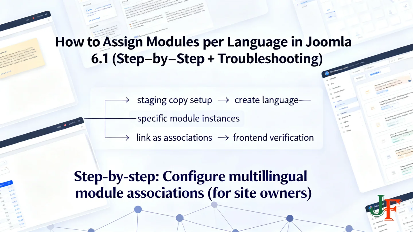 Step By Step Configure Multilingual Module Associations For Site Owners - How To Assign Modules Per Language In Joomla 6 1 Step By Step Troubleshooting
