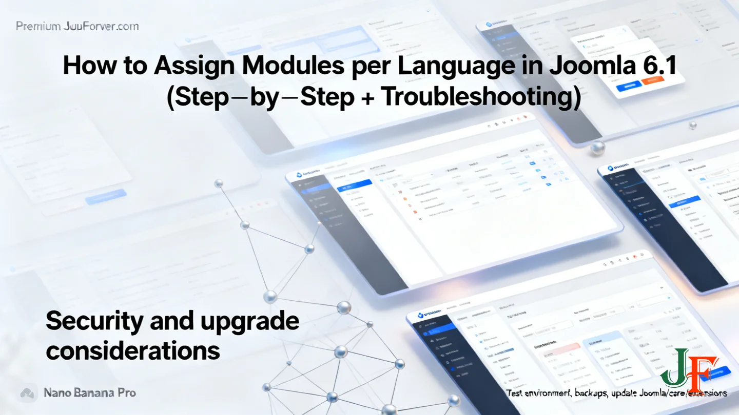 Security And Upgrade Considerations - How To Assign Modules Per Language In Joomla 6 1 Step By Step Troubleshooting