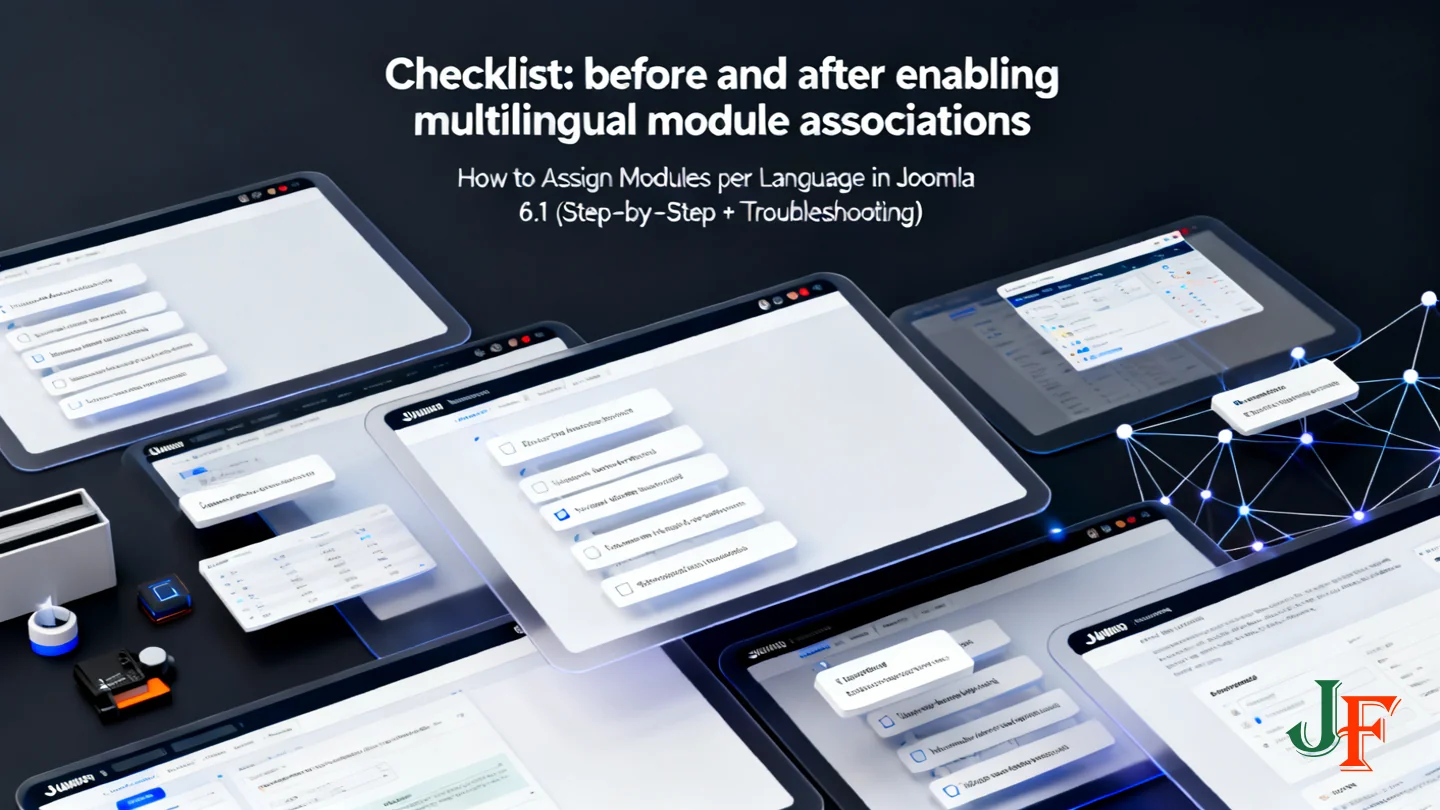 Checklist Before And After Enabling Multilingual Module Associations - How To Assign Modules Per Language In Joomla 6 1 Step By Step Troubleshooting