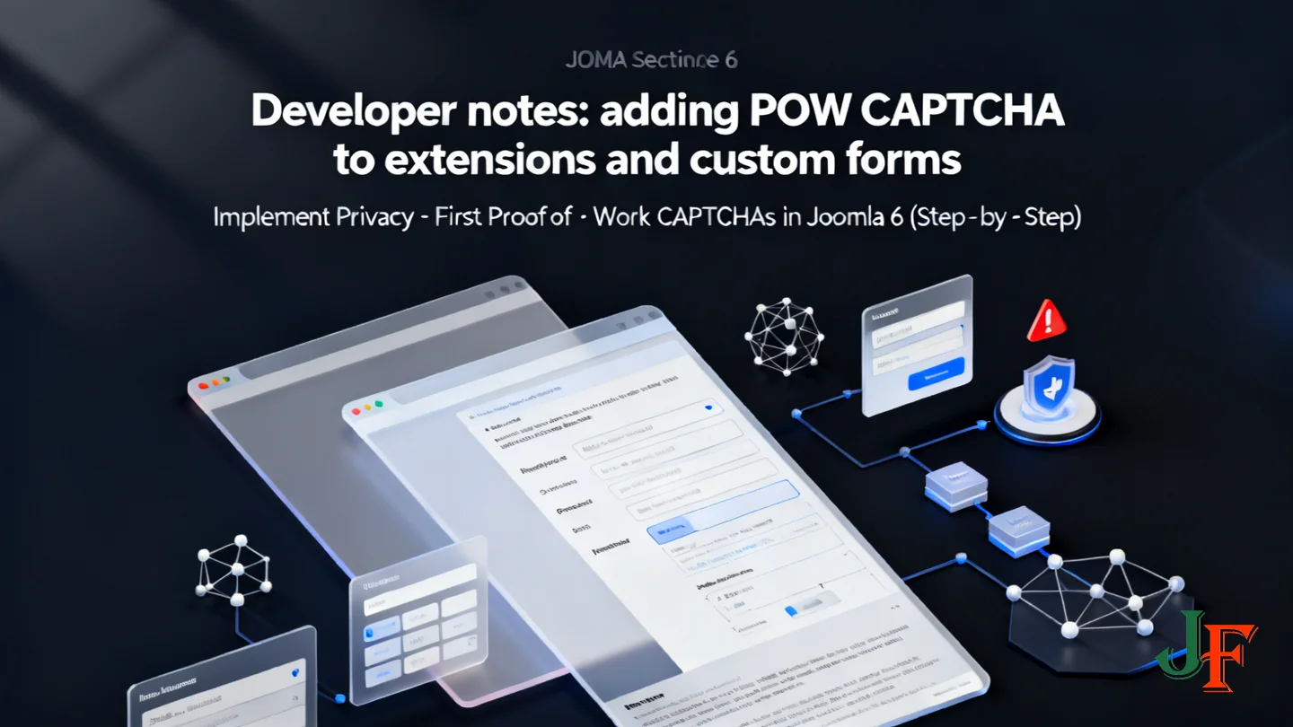 Developer Notes Adding Pow Captcha To Extensions And Custom Forms - Implement Privacy First Proof Of Work Captchas In Joomla 6 Step By Step