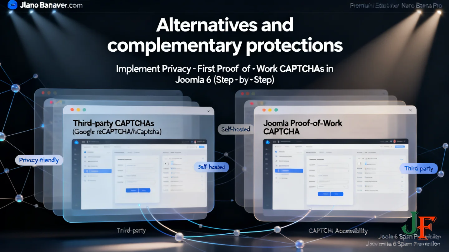 Alternatives And Complementary Protections - Implement Privacy First Proof Of Work Captchas In Joomla 6 Step By Step