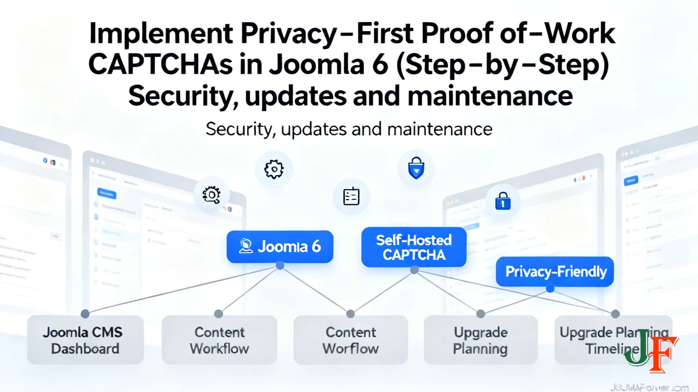 Security Updates And Maintenance - Implement Privacy First Proof Of Work Captchas In Joomla 6 Step By Step