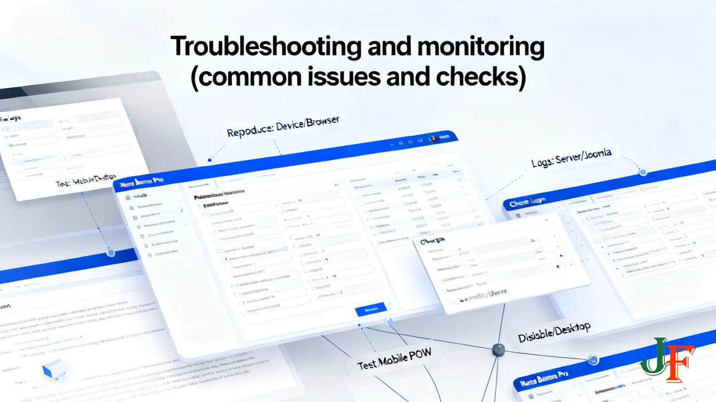 Troubleshooting And Monitoring Common Issues And Checks - Implement Privacy First Proof Of Work Captchas In Joomla 6 Step By Step