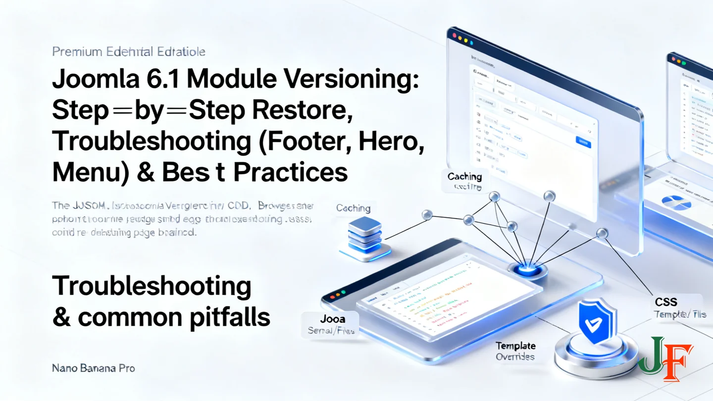 Troubleshooting Common Pitfalls - Joomla 6 1 Module Versioning Step By Step Restore Troubleshooting Footer Hero Menu And Best