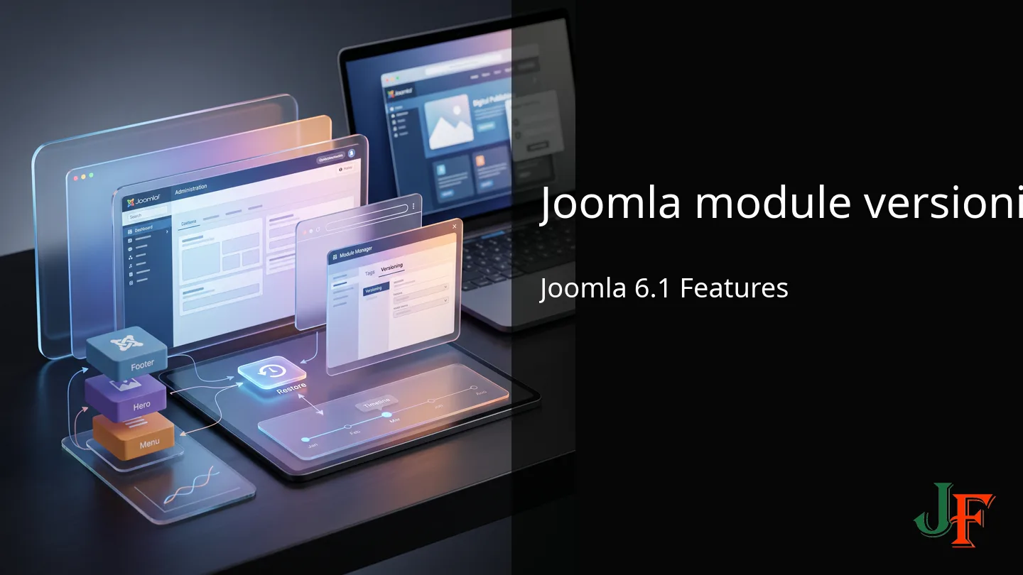 Fulltext image for Joomla 6.1 Module Versioning: Step‑by‑Step Restore, Troubleshooting (Footer, Hero, Menu) & Best Practices