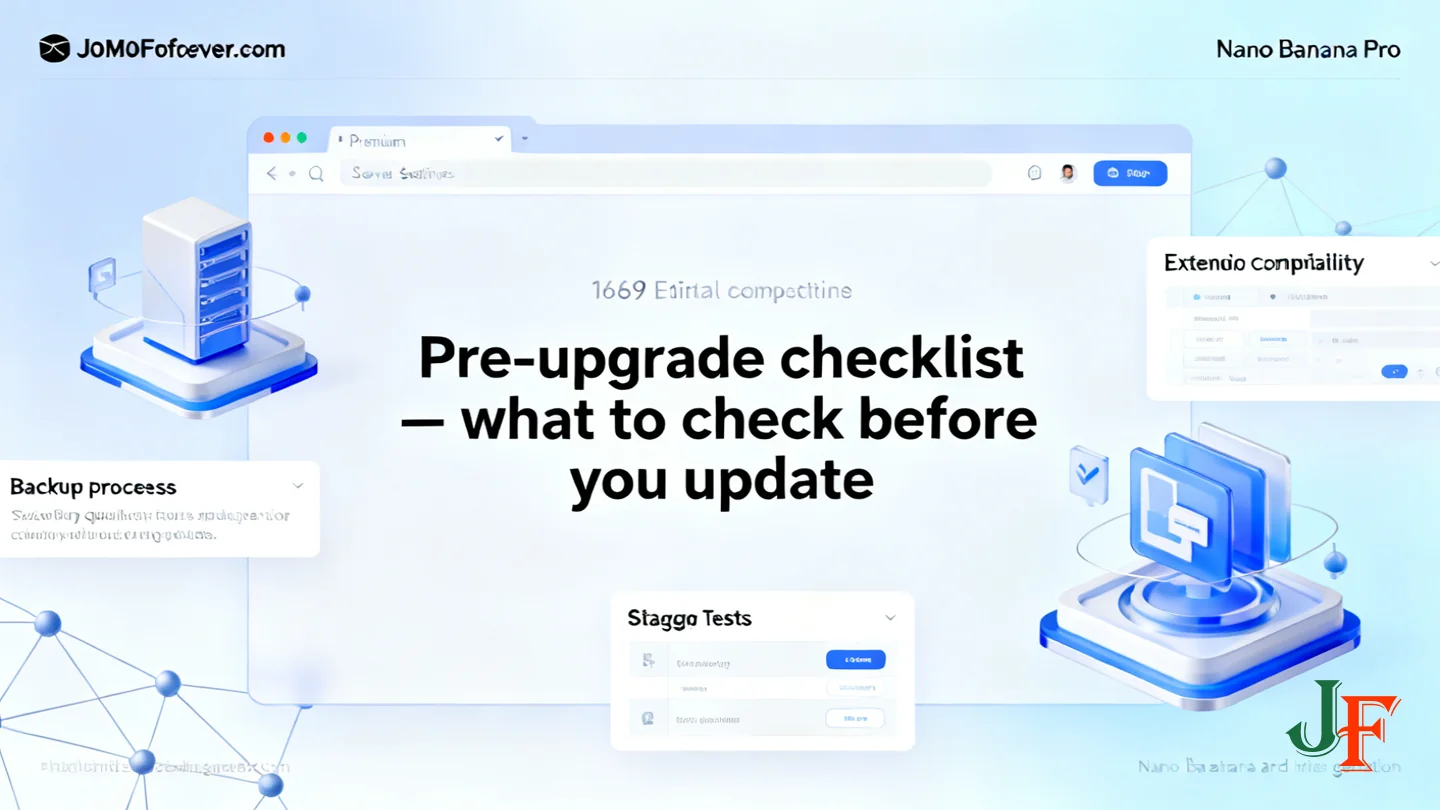 Pre Upgrade Checklist What To Check Before You Update - Joomla 6 1 Pre Update Checklist Security Summary Backup And Rollback Plan Staging Tests