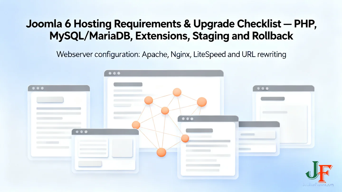Webserver Configuration Apache Nginx Litespeed And Url Rewriting - Joomla 6 Hosting Requirements And Upgrade Checklist Php Mysql Mariadb Extensions Staging And