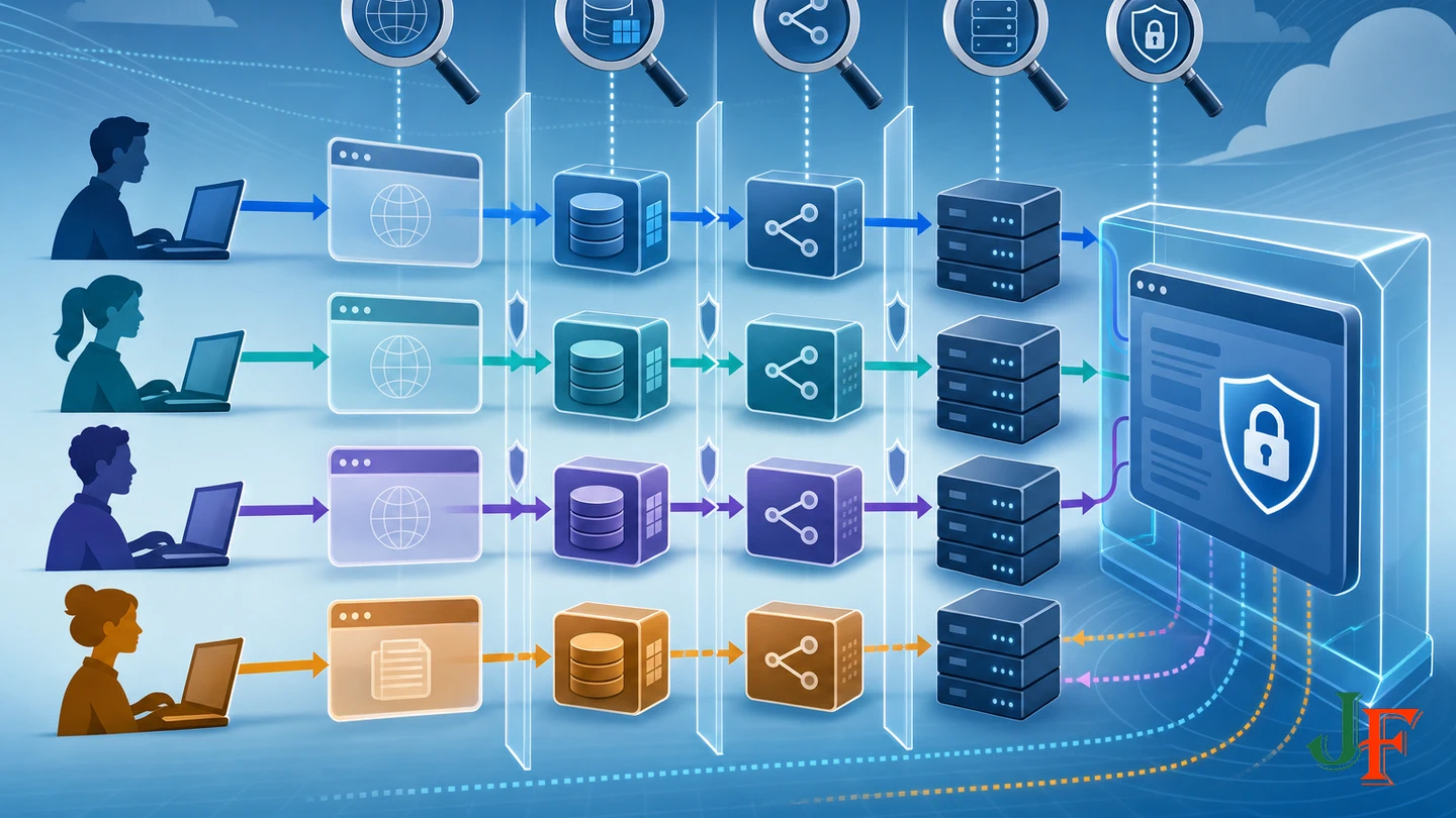 Separate user identities pass through layered caches while testing verifies that responses remain isolated.