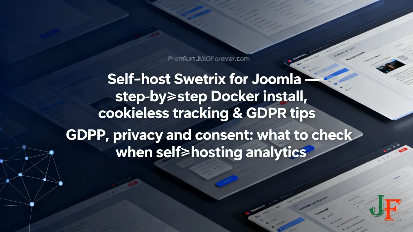 Gdpr Privacy And Consent What To Check When Self Hosting Analytics - Self Host Swetrix For Joomla Step By Step Docker Install Cookieless Tracking And Gdpr Tips